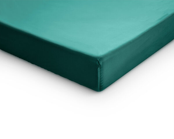 Primaviera Deluxe Topper Satijn Hoeslaken Donker Groen 90 x 220 cm - Afbeelding 4