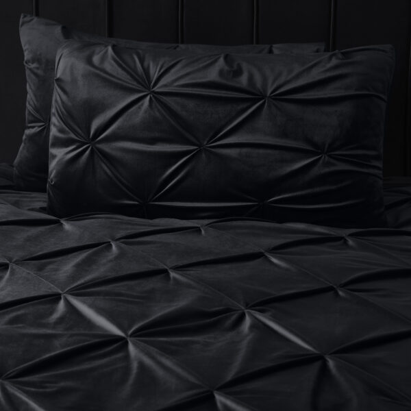 Sleeptime Velvet Pintuck Zwart 240 x 200/220 cm - Afbeelding 4