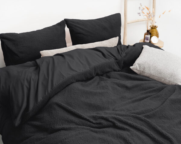 Sleeptime Teddy Katoen Antraciet 140 x 200/220 cm - Afbeelding 3