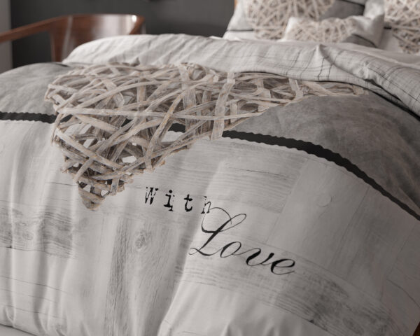 Sleeptime Home is heart Wit 140 x 200/220 cm - Afbeelding 4