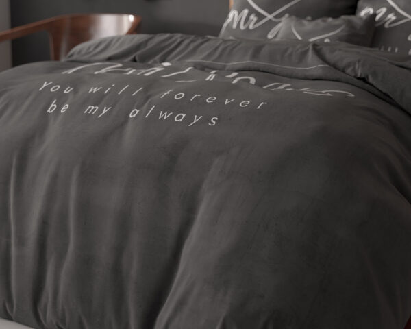 Sleeptime Mr and Mrs Heart Antraciet 240 x 200/220 cm - Afbeelding 5