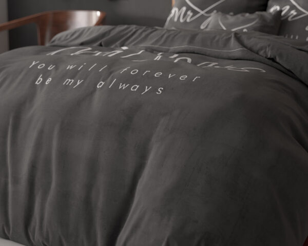 Sleeptime Mr and Mrs Heart Antraciet 240 x 200/220 cm - Afbeelding 4