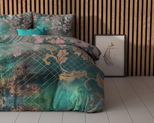 Sleeptime Raddison Flower Groen 240 x 200/220 cm - Afbeelding 3