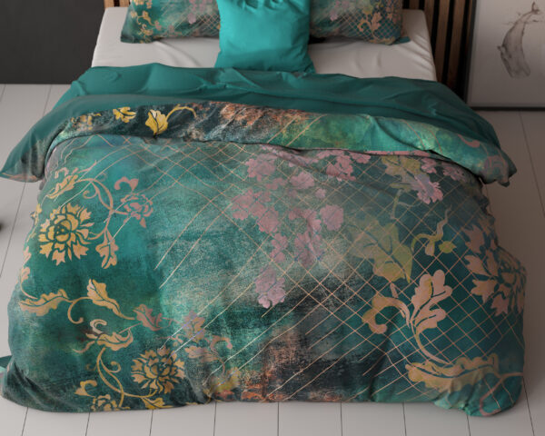Sleeptime Raddison Flower Groen 240 x 200/220 cm - Afbeelding 5