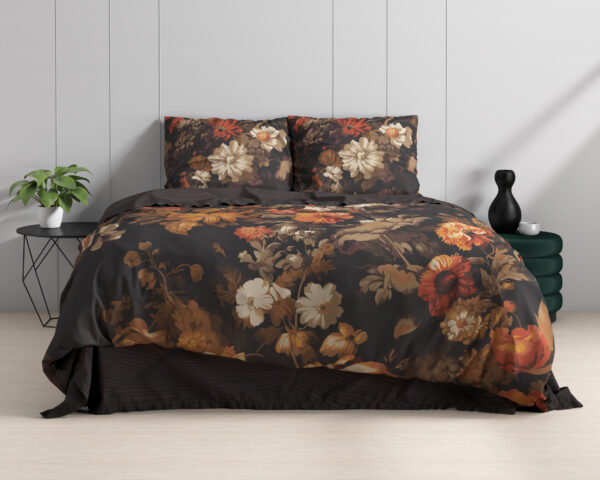 Dreamhouse Art flowers Bruin 240X200/220 + 2 x kussenslopen 60x70 cm - Afbeelding 5