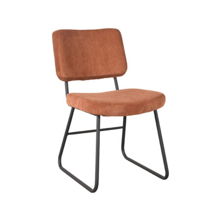 LABEL51 Eetkamerstoel Noah - Rust - Ribcord - Black Frame