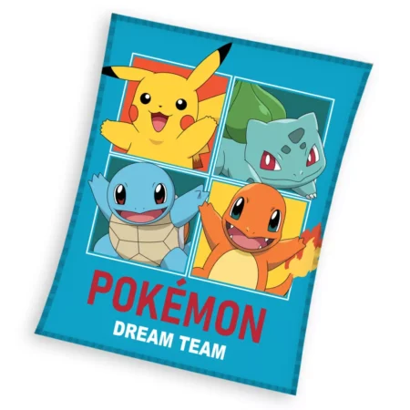 Pokemon fleece deken starters blauw  - 130 x 160 cm