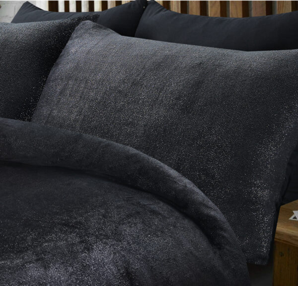 Sleeptime Glamour Flanel Deco Foil Zwart 140 x 200/220 cm - Afbeelding 3