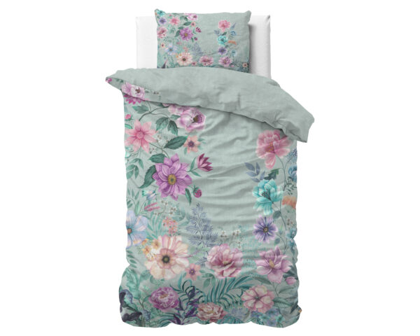 Flore Blauw 140 x 200/220 + 1 x kussensloop 60x70