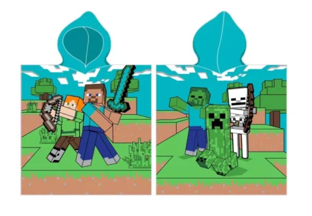 Minecraft poncho 50 x 115 cm - katoen