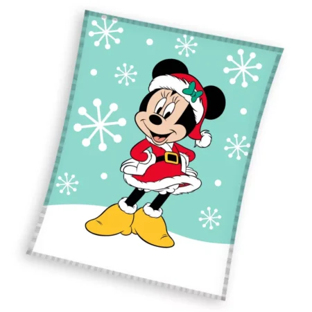 Minnie Mouse fleece deken kerst 130 x 160 cm - polyester