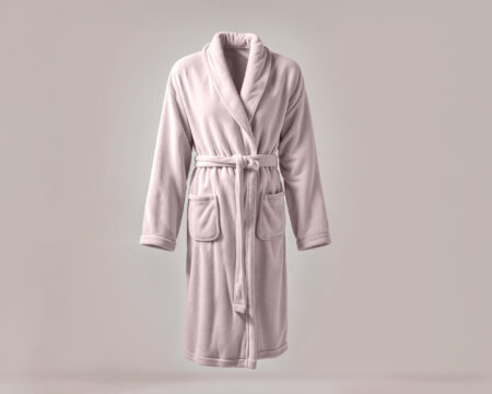 Coral fleece Badjas Poeder roze S/M
