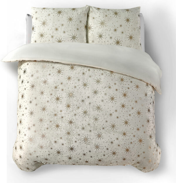 Glamour Flanel Stars Foil Creme 140 x 200/220