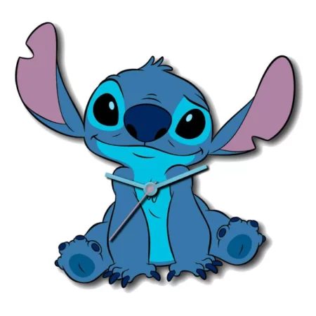 wandklok stitch 50 cm - blauw