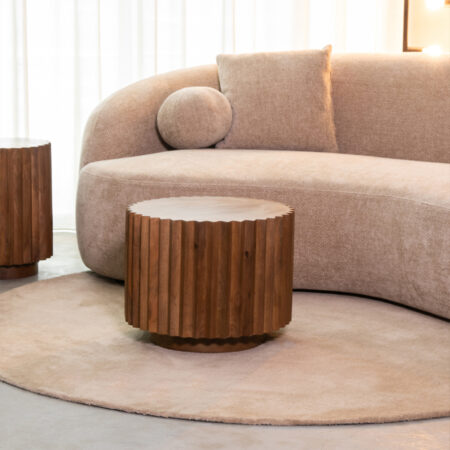 LABEL51 Salontafel Novan - Nature - Mangohout - 50 cm - Rond