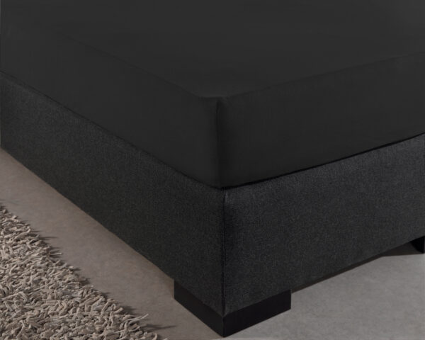 Dreamhouse Enkel Jersey 135 gr. Hoeslaken Zwart 160/180 x 200 cm - Afbeelding 4