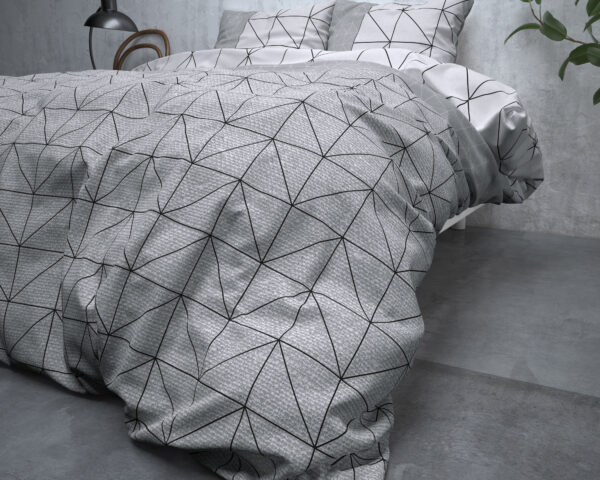 Sleeptime Flanel Gino Grijs 200 x 200/220 cm - Afbeelding 4