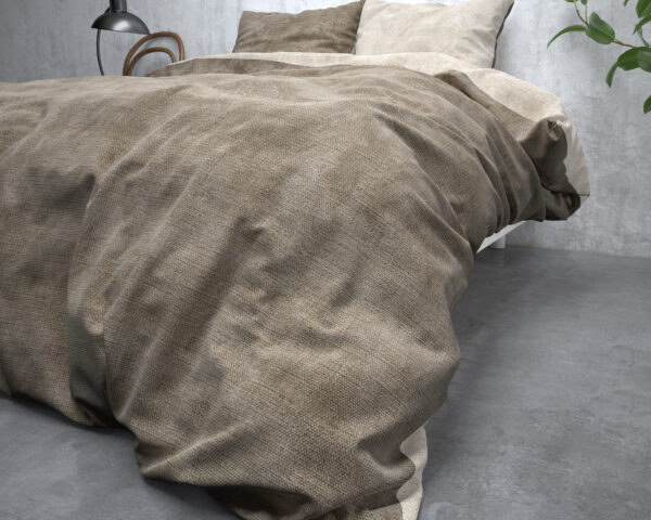 Sleeptime Flanel  Washed Cotton Taupe 140 x 200/220 cm - Afbeelding 4