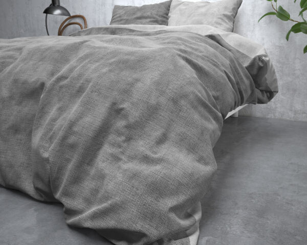 Sleeptime Flanel Washed Cotton Grijs 240 x 200/220 cm - Afbeelding 4