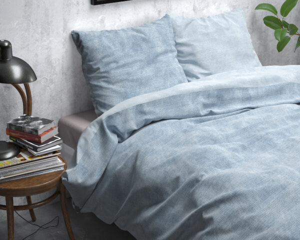 Sleeptime Flanel Washed Cotton Blauw 140 x 200/220 cm - Afbeelding 3