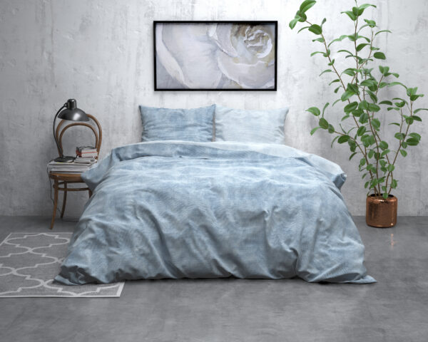 Sleeptime Flanel Washed Cotton Blauw 140 x 200/220 cm - Afbeelding 5