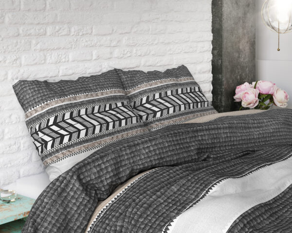 Sleeptime Northern Stripe Grijs 140 x 200/220 cm - Afbeelding 3