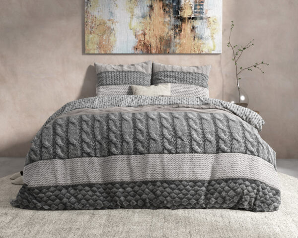 Dreamhouse Flanel Elin Taupe 140 x 220 cm - Afbeelding 5