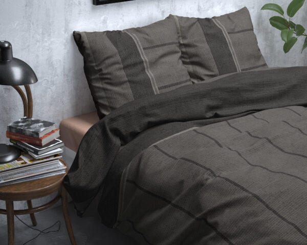 Sleeptime Flanel Kees Taupe 140 x 200/220 cm - Afbeelding 3