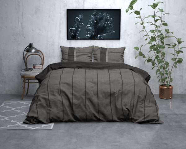 Sleeptime Flanel Kees Taupe 140 x 200/220 cm - Afbeelding 5