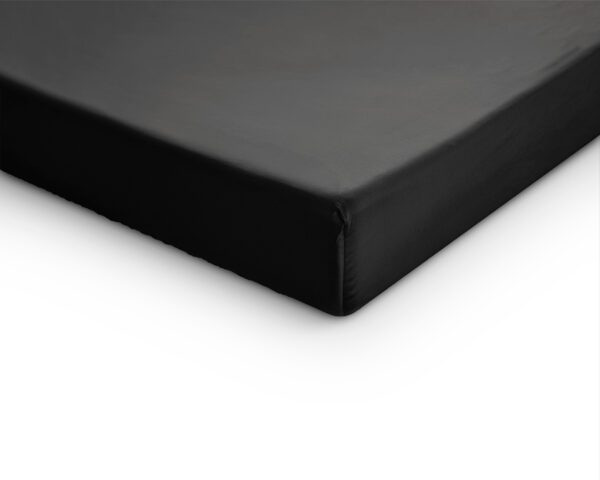 Primaviera Deluxe Topper Satijn Hoeslaken Zwart 140 x 200 cm - Afbeelding 4