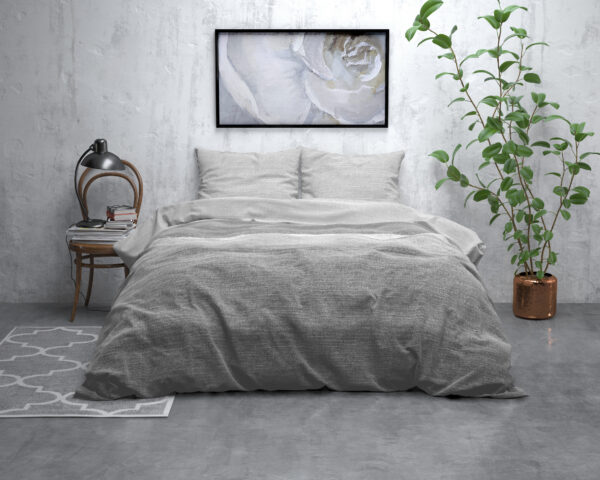 Sleeptime Flanel Stone Stripe Grijs 140 x 200/220 cm - Afbeelding 5