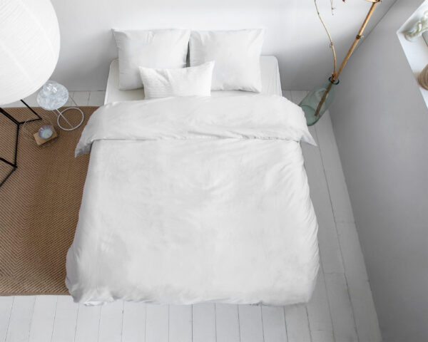 Primaviera Deluxe Uni Satijn Dekbedovertrek Wit 240 x 200/220 cm - Afbeelding 3
