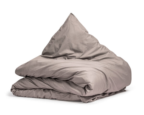 Primaviera Deluxe Egyptisch Katoen Uni Dekbedovertrek Taupe 140 x 200/260 cm - Afbeelding 5
