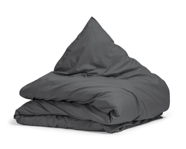 Primaviera Deluxe Egyptisch Katoen Uni Dekbedovertrek Antraciet 135 x 200 cm - Afbeelding 5