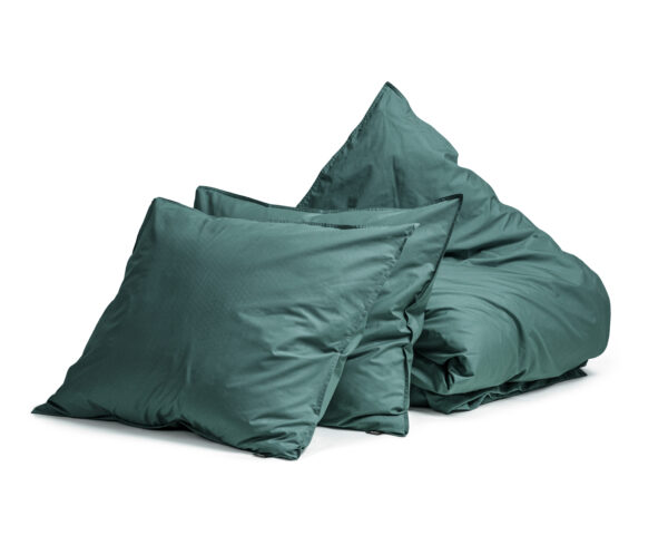 Primaviera Deluxe Egyptisch Katoen Uni Dekbedovertrek Donker Groen 240 x 200/260 cm - Afbeelding 5