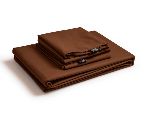 Primaviera Deluxe Egyptisch Katoen Uni Dekbedovertrek Bruin 240 x 200/260 cm - Afbeelding 3