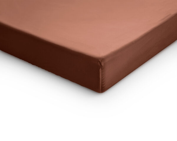 Primaviera Deluxe Satijnen Hoeslaken Bruin 160 x 200 cm - Afbeelding 4