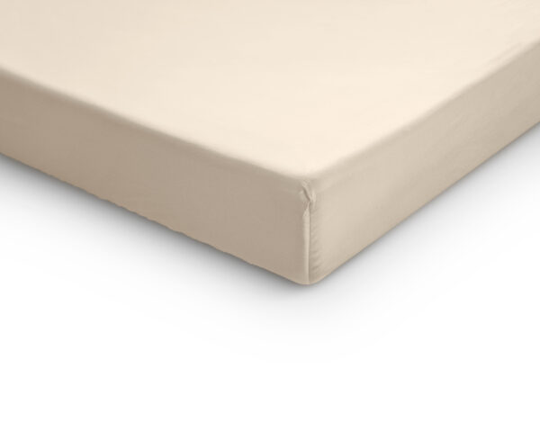 Primaviera Deluxe Satijnen Hoeslaken Zand 90 x 200 cm - Afbeelding 4