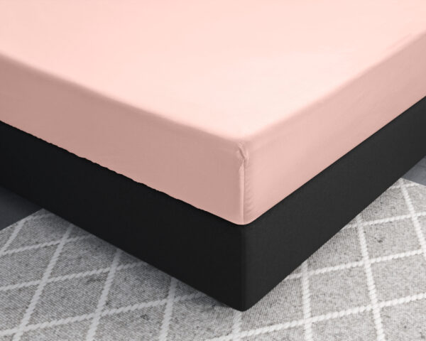 Primaviera Deluxe Satijnen Hoeslaken Roze 90 x 200 cm - Afbeelding 3