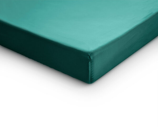 Primaviera Deluxe Splittopper Satijn Hoeslaken Donker Groen 180 x 220 cm - Afbeelding 4