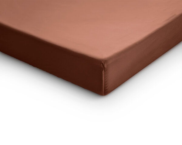 Primaviera Deluxe Splittopper Satijn Hoeslaken Bruin 180 x 220 cm - Afbeelding 4