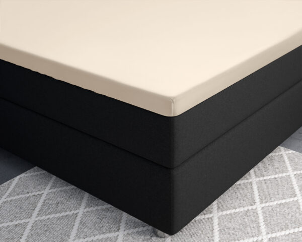 Primaviera Deluxe Splittopper Satijn Hoeslaken Zand 180 x 220 cm - Afbeelding 3