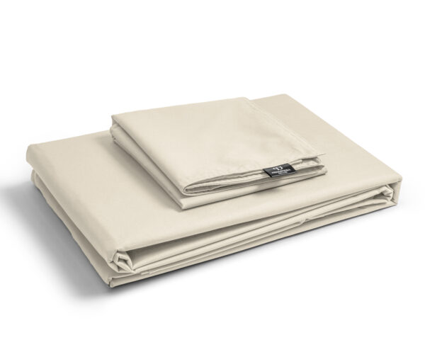 Primaviera Deluxe Egyptisch Katoen Uni Dekbedovertrek Zand 135 x 200 cm - Afbeelding 3