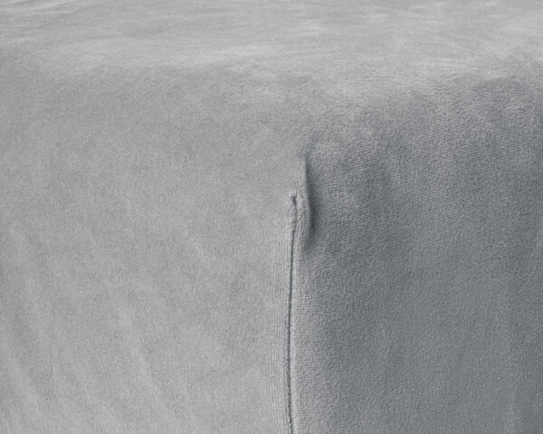 Sleeptime Velvet Hoeslaken Grijs 140 x 200 cm - Afbeelding 5