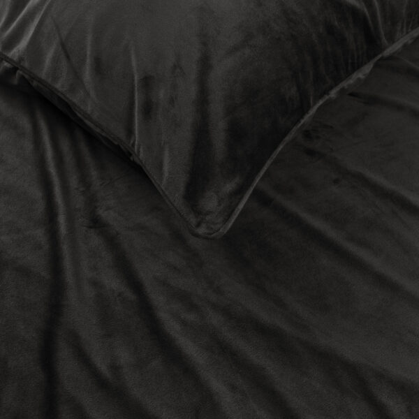 Sleeptime Velvet Piping Zwart 140 x 220 cm - Afbeelding 3