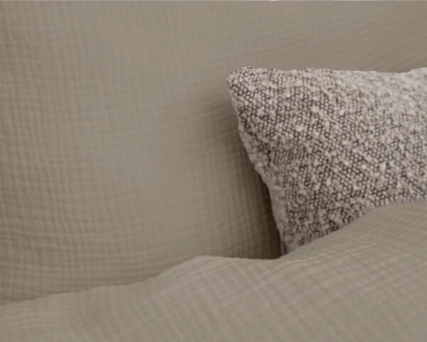 Dreamhouse Mousseline Perkal Taupe 140 x 200/220 cm - Afbeelding 5