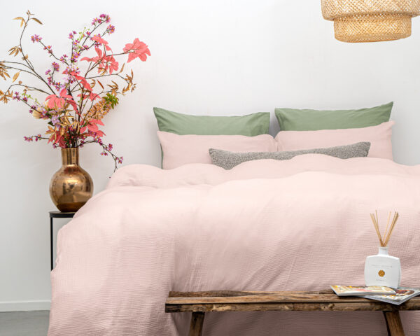 Dreamhouse Mousseline Perkal Roze 140 x 200/220 cm - Afbeelding 3