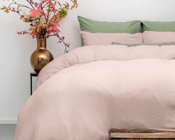 Dreamhouse Mousseline Perkal Roze 140 x 200/220 cm - Afbeelding 4