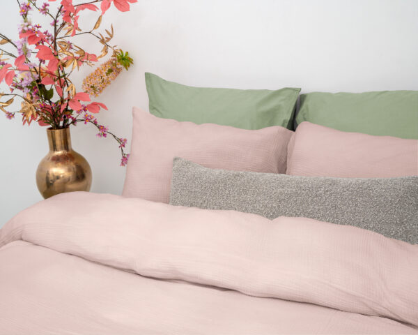 Dreamhouse Mousseline Perkal Roze 140 x 200/220 cm - Afbeelding 5