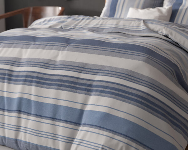 Sleeptime Stripy Blauw 200 x 200/220 cm - Afbeelding 4